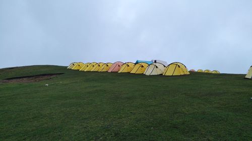 Campsite on one of the highest altitude meadow in himalayas