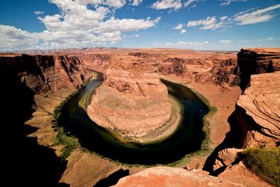 Panoramic view of rock formations against sky