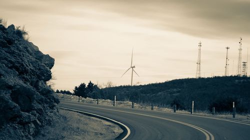 Road against sky