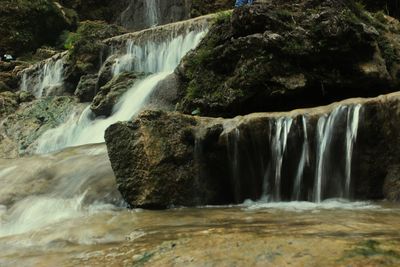 Scenic view of waterfall