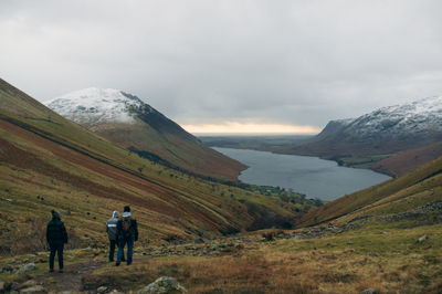 Tourists on mountain