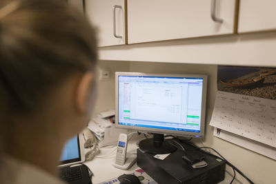 Computer screen on desk