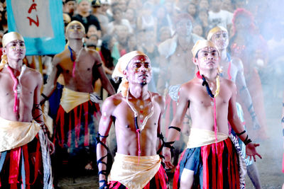 People at traditional celebration