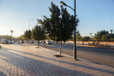 View of street against clear sky