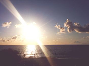 Scenic view of sunset over sea