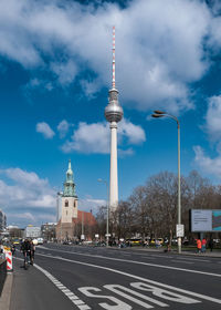 View of street light against sky