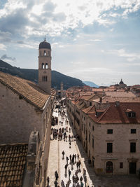 Panoramic view of historic building against sky