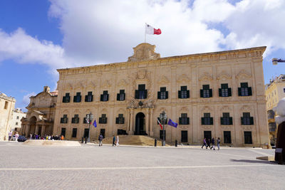 Auberge de castille palace is the office of the prime minister of malta in valletta city, malta