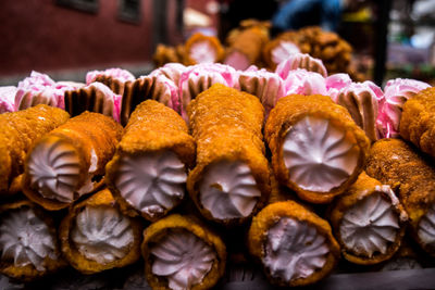 Close-up of sweet food for sale