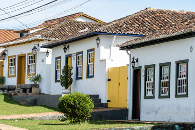 Exterior of house against buildings