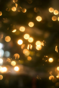 Defocused image of illuminated christmas lights