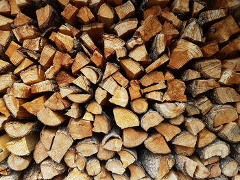 Full frame shot of logs