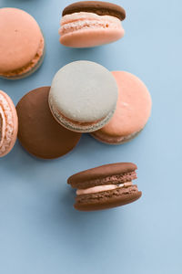 High angle view of food on white background