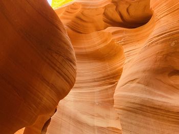 Low angle view of rock formation