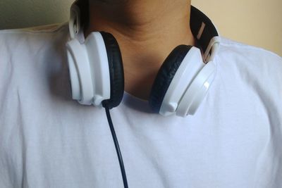 Boy using headphones