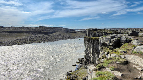 Scenic view of river against sky