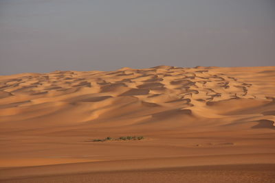 View of sand dunes in a sahara desert at libya