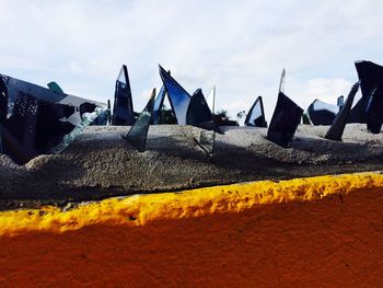 Panoramic view of beach against sky