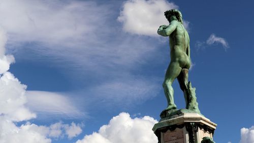David statue, low angle view , piazzale michelangelo, florence.