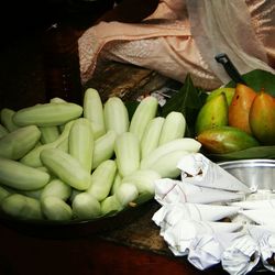 Vegetables for sale at market stall