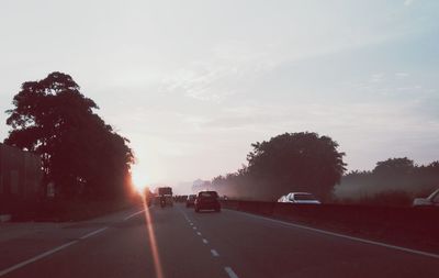 Road passing through country road