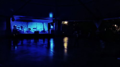 Surface level of illuminated built structure