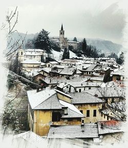 Snow covered house