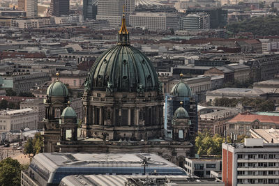 Aerial view of buildings in city