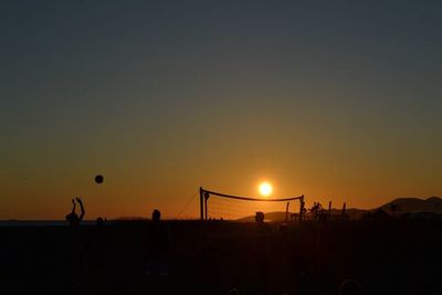 Silhouette landscape at sunset