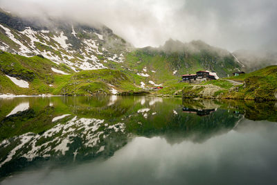 Balea lake in fagaras mountains
