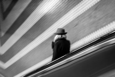 Rear view of a person