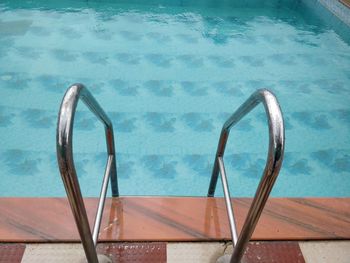 High angle view of swimming pool