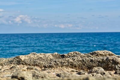 Close-up of sea against sky