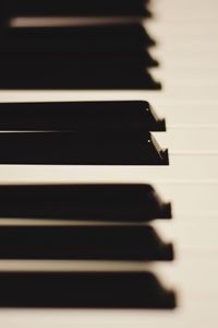 Close-up of piano keys