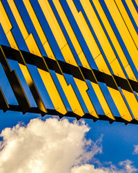 Low angle view of modern building against sky