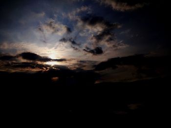 Low angle view of dramatic sky at sunset