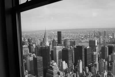 Aerial view of buildings in city