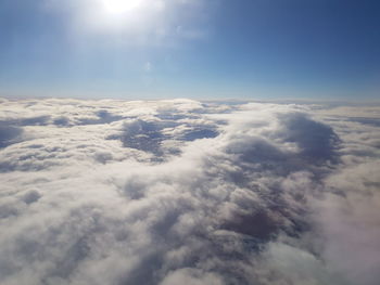 Aerial view of clouds in sky