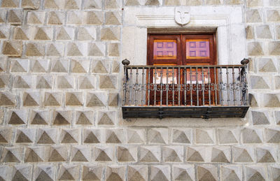 Low angle view of balcony in building