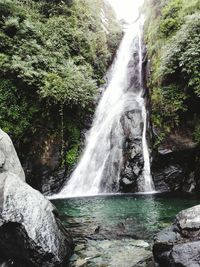 River flowing through rocks