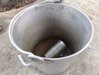 Close-up high angle view of bowl
