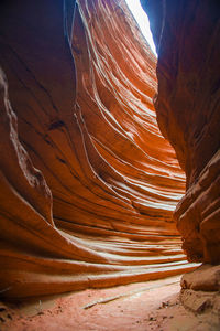 Low angle view of rock formation