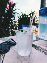 Close-up of drink on table