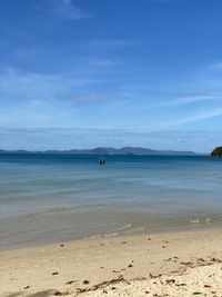 Scenic view of sea against sky in krabi thailand 