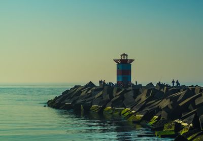 Lighthouse against clear sky