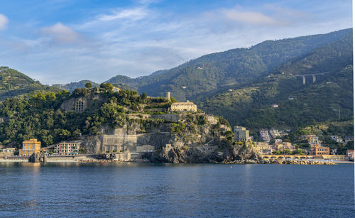 Scenery around monterosso al mare, a small town at a coastal area named cinque terre in liguria