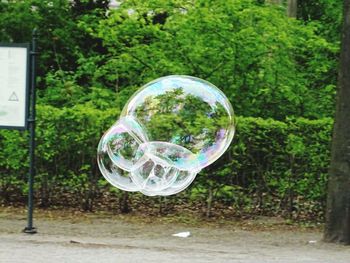 Close-up of bubbles in drinking glass