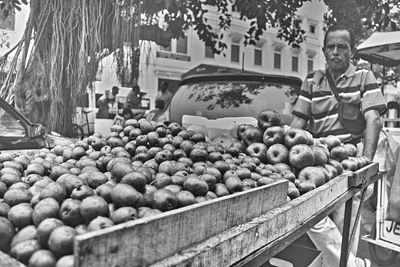 View of market stall