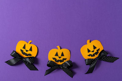 High angle view of text against blue background