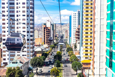 Buildings in city against sky